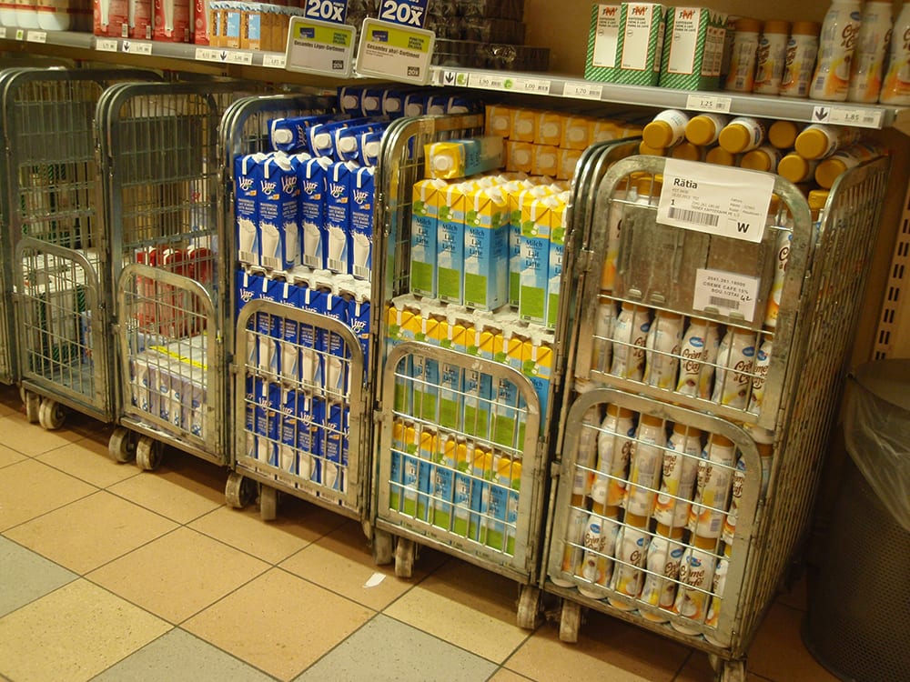 high front-loaded dairytainer in use