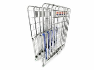 2-seitige H-Rahmen Compactainer Rollbehälter in einander geschoben