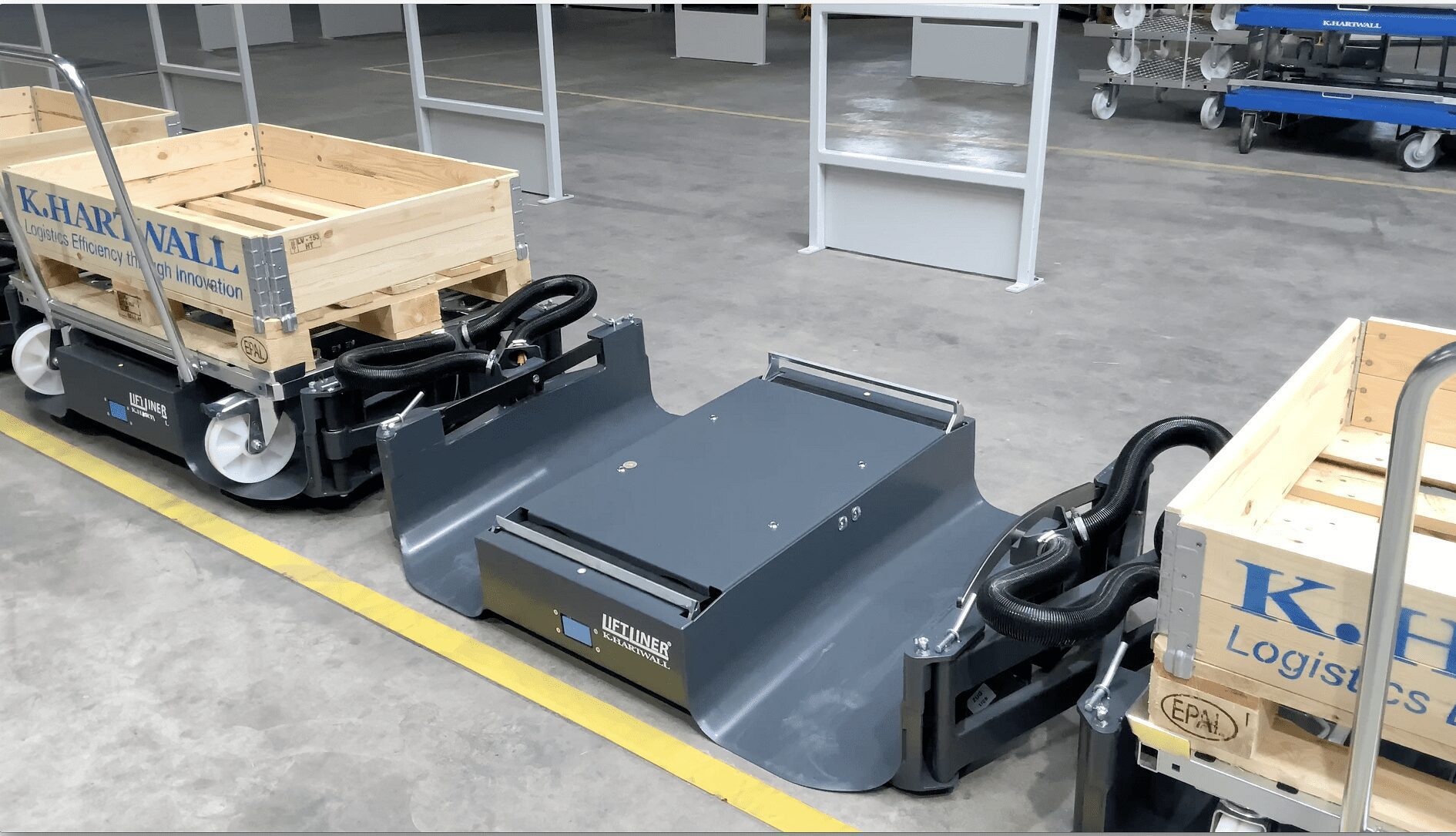 Ladebucht des LiftLiner Routenzugs