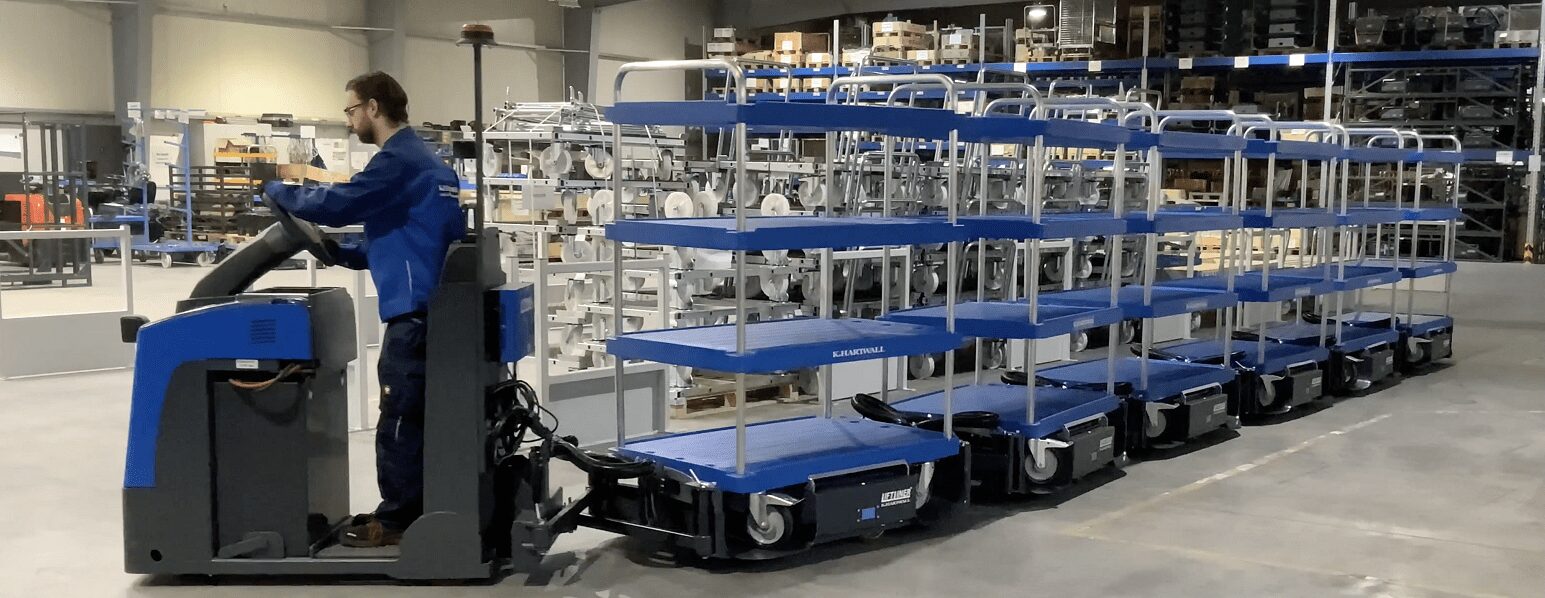 LiftLiner Routenzug für staplerfreie Produktionsumgebungen