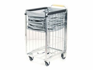 One touch roll container equipped with a container sleeve