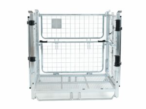 Die SmartCube Gitterbox eignet sich sehr gut für den Transport von stehenden Artikeln