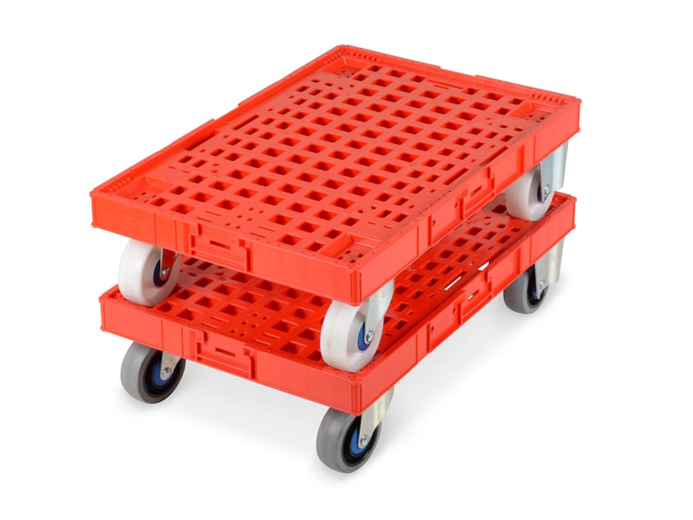 Euro Bodenroller 600 x 400 mm in 1/4 Euro-Palettengröße für KLT