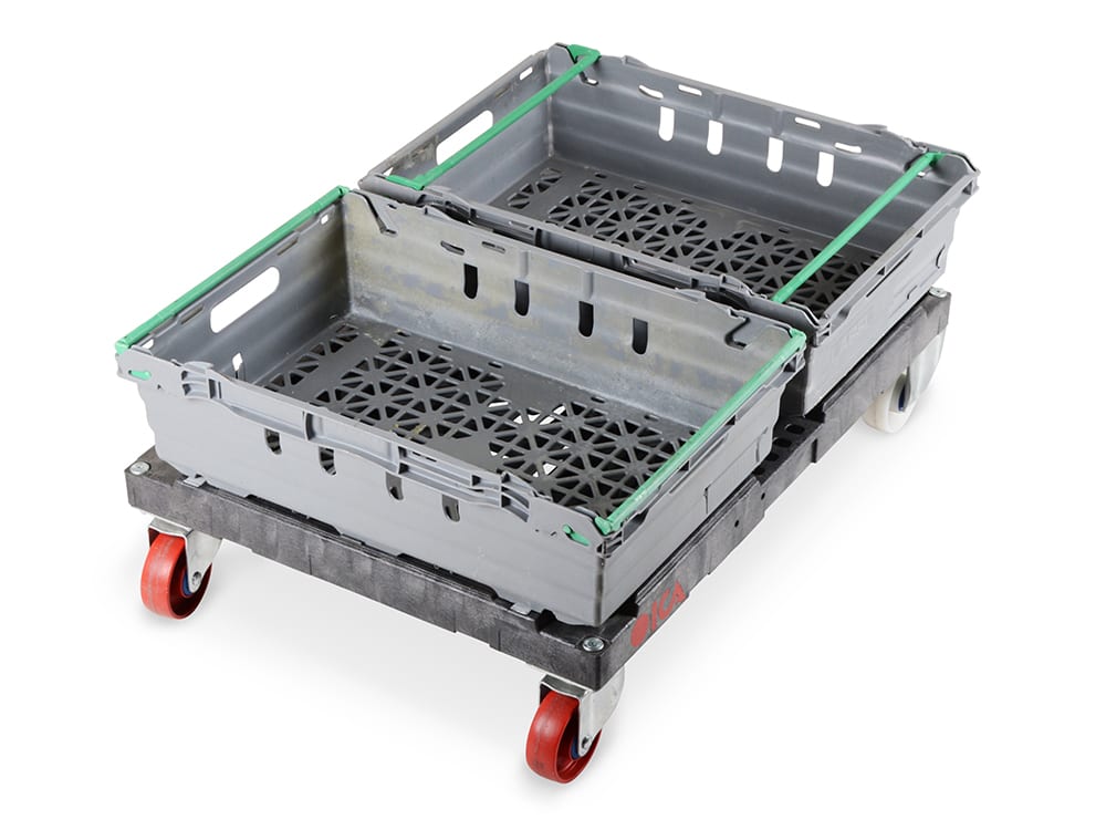 Hybrid Bodenroller 800 x 600 mm mit Kunststoffkisten