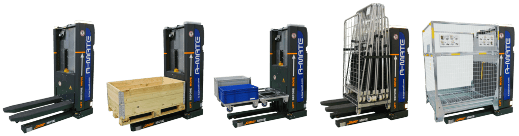 Overview of A-MATE handling various load carrier