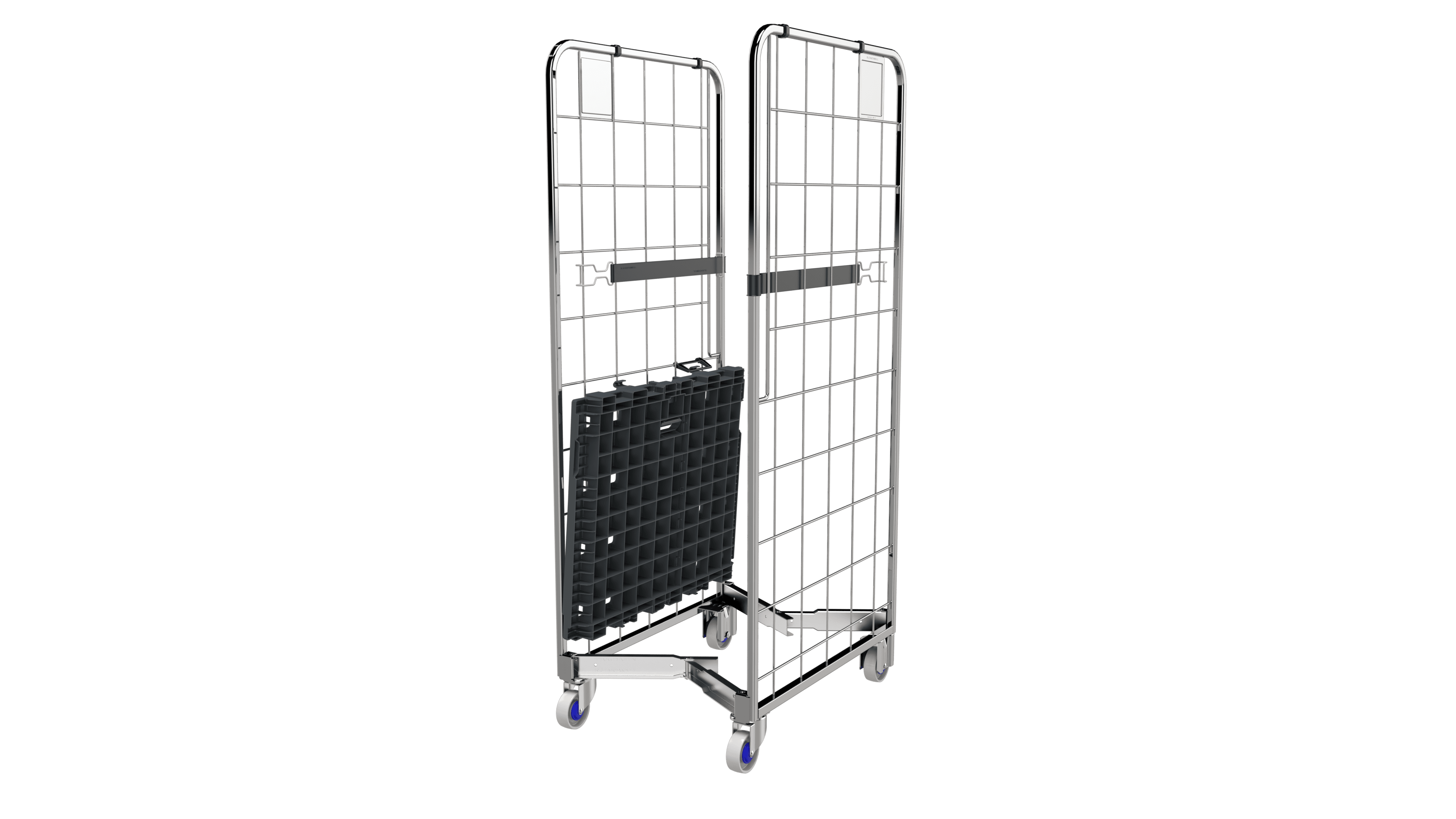 Foldia Rollbehälter von K.Hartwall mit angehobenem Boden