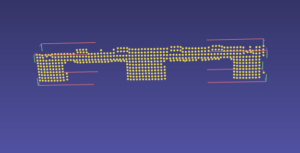 Punktwolke des Ladungsträgers nach Erkennung und Verarbeitung durch das FTS/AGV/AMR
